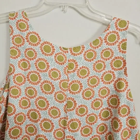 Handmade Mini Tent Style Dress Sunflower Print Size Small Cool Sundress - Picture 4 of 5